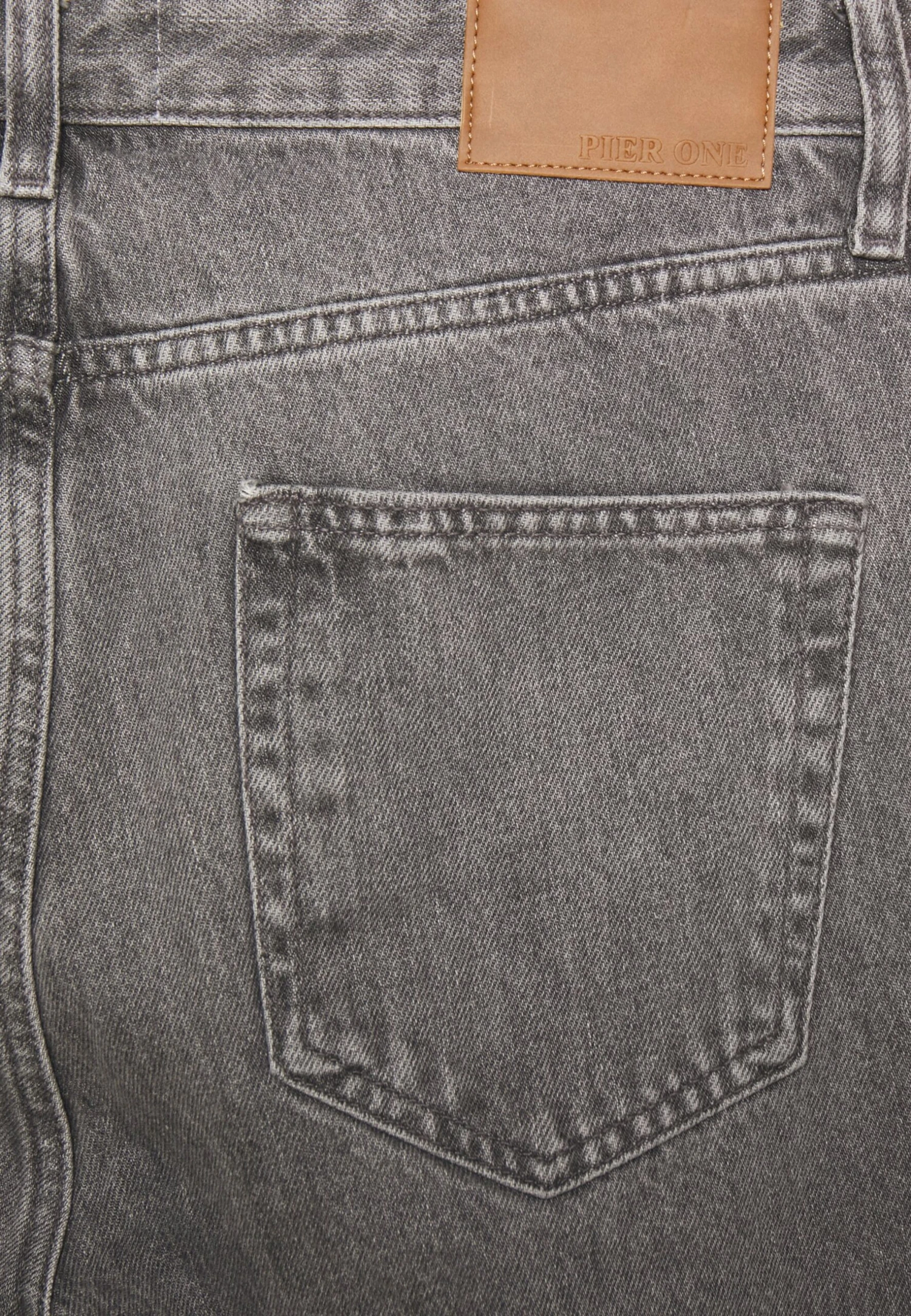 Pier One Mid Raise Straight Fit - Relaxed Fit Jeans - Grey Denim - Afbeelding 5