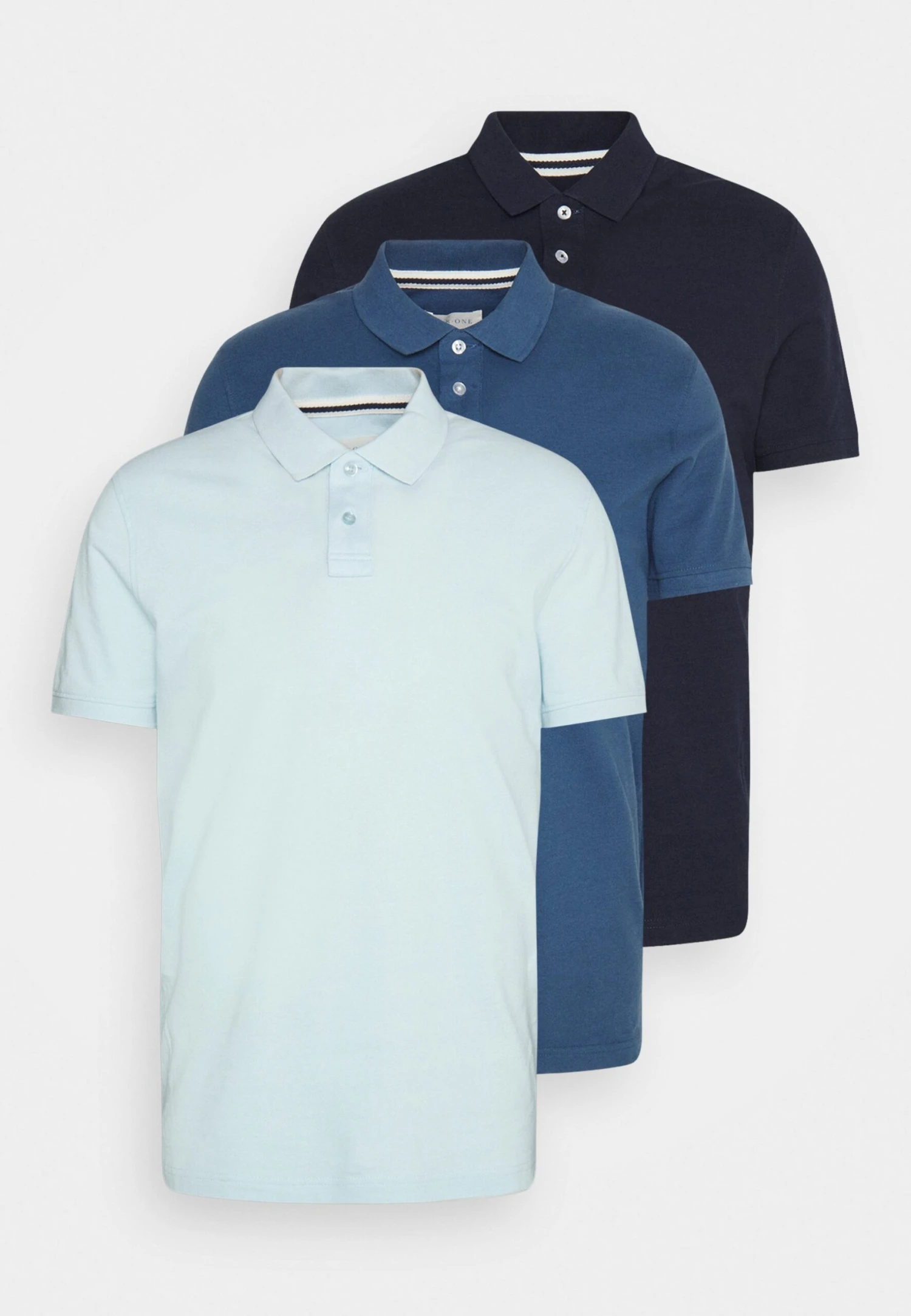Pier One 3 Pack - Poloshirt - Light Blue/Blue/Dark Blue - Afbeelding 6