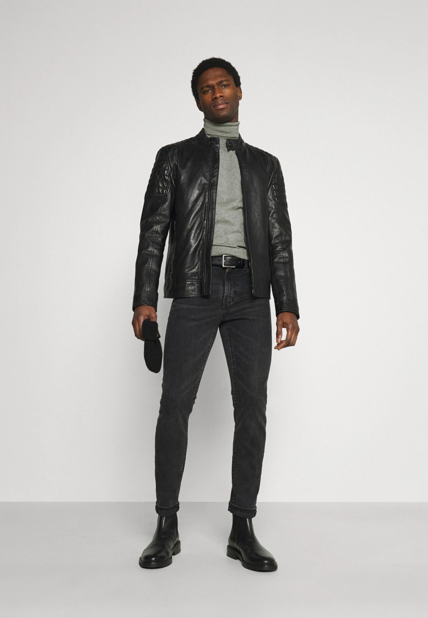 Pier One 2 Pack - Basic Turtleneck - Trui - Black/Mottled Light Grey