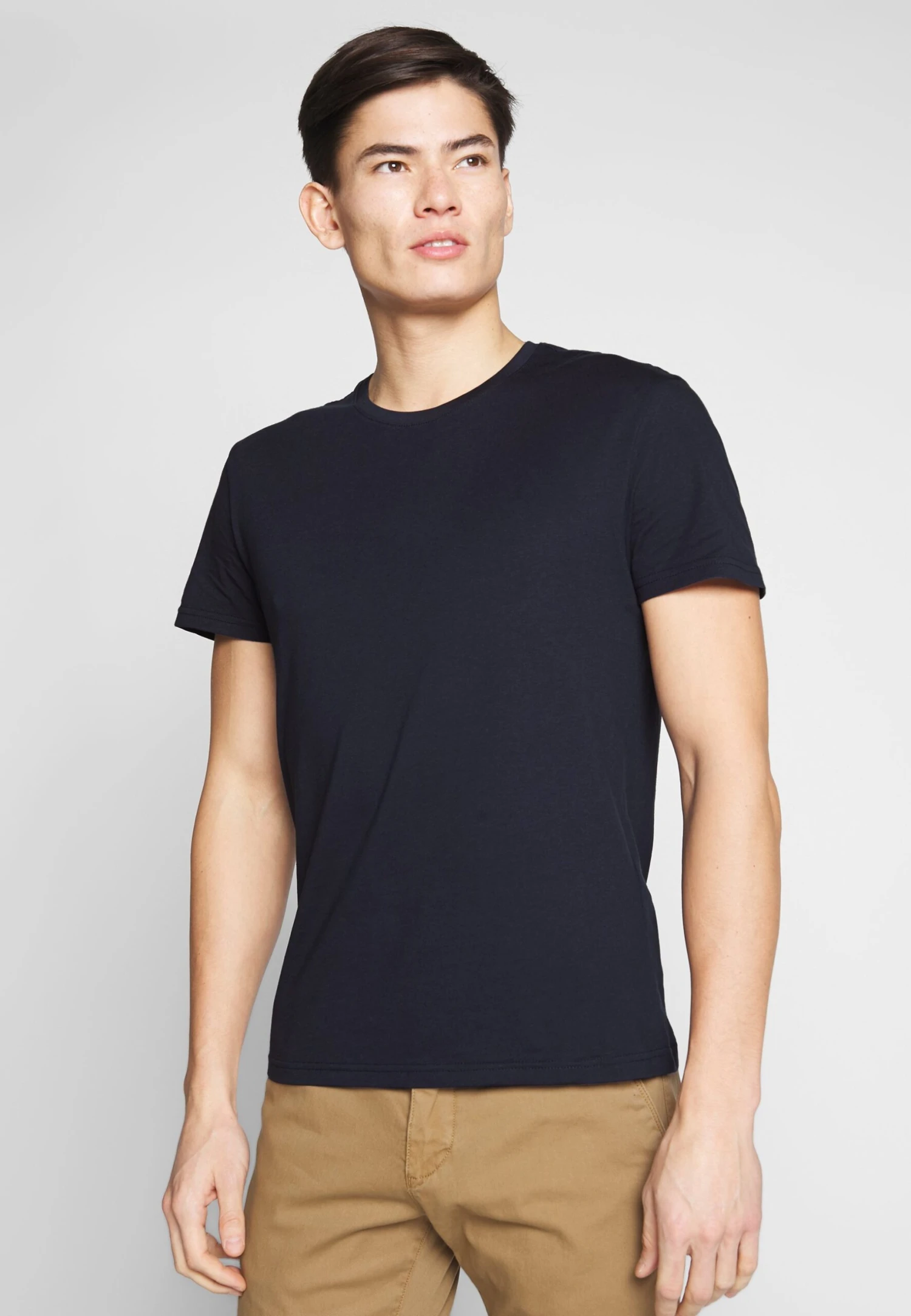 Pier One 2 Pack - T-Shirt Basic - White/Dark Blue - Afbeelding 3