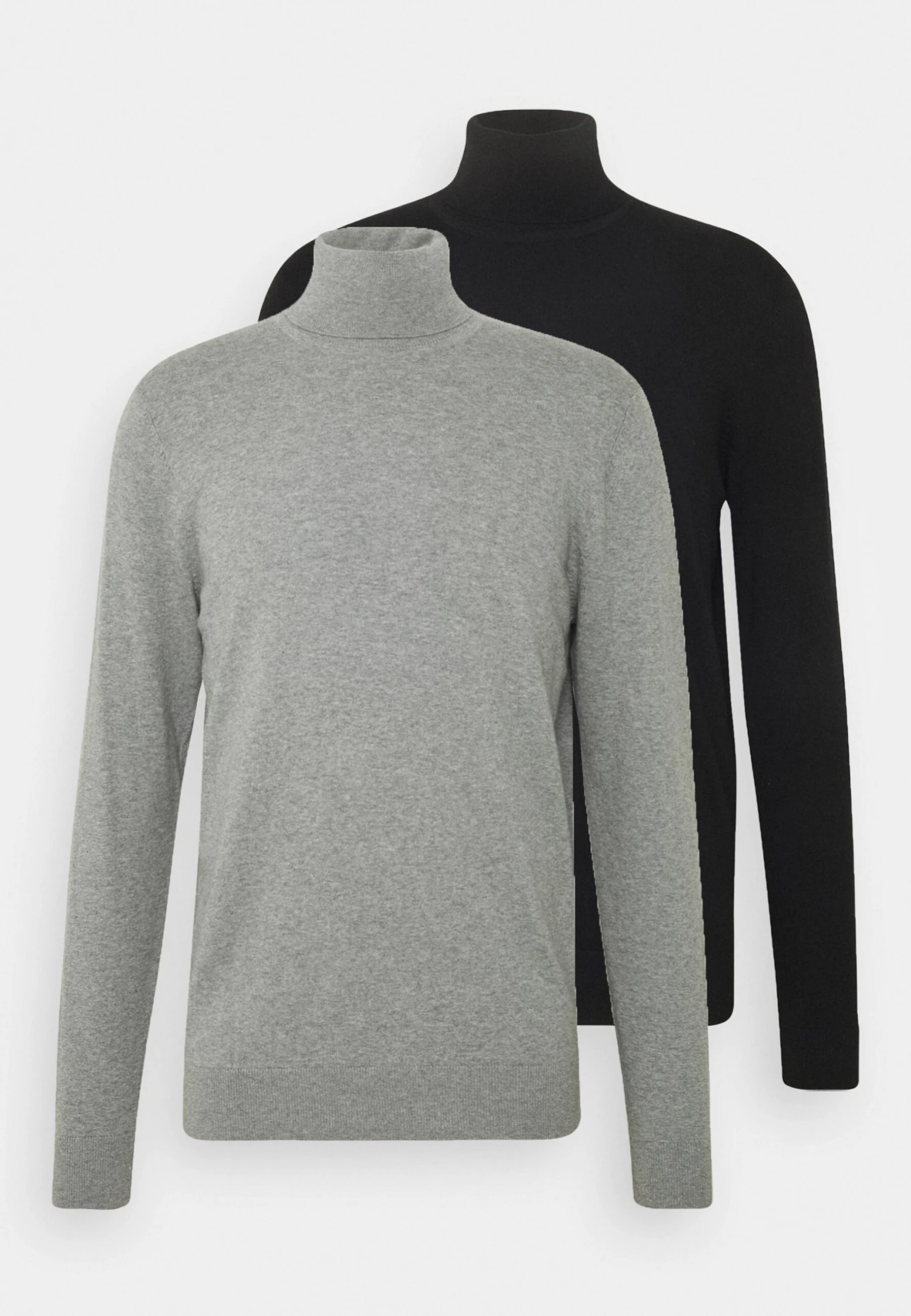 Pier One 2 Pack - Basic Turtleneck - Trui - Black/Mottled Light Grey - Afbeelding 8