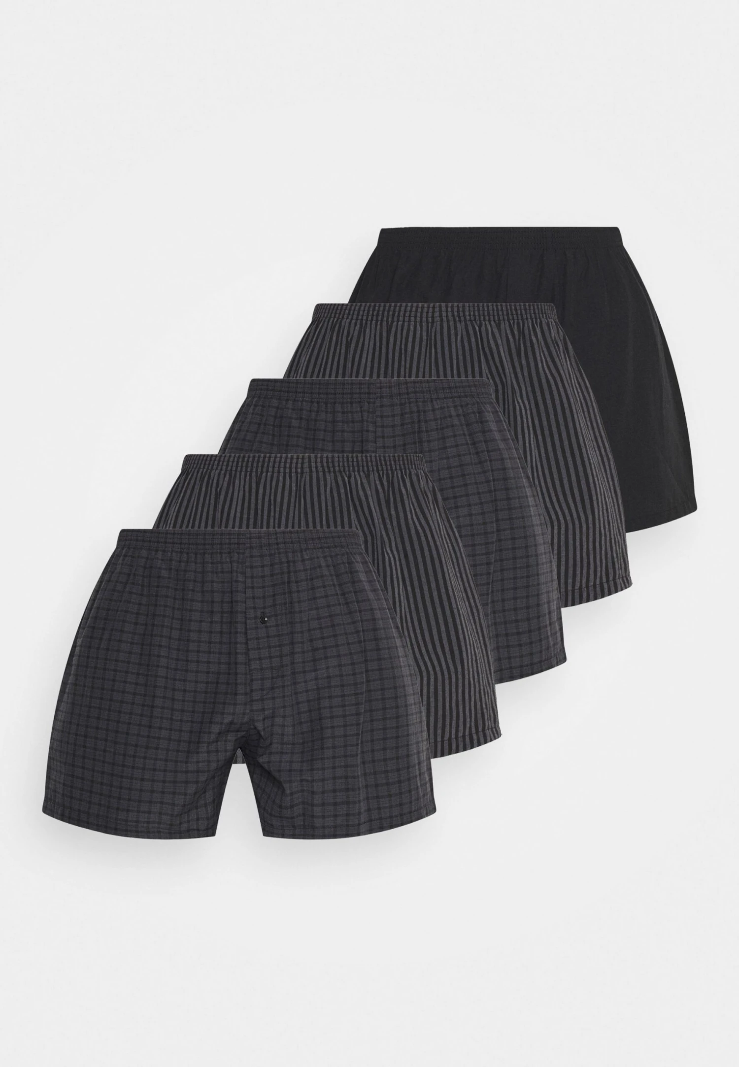 Pier One 5 Pack - Boxershort - Black/Dark Grey