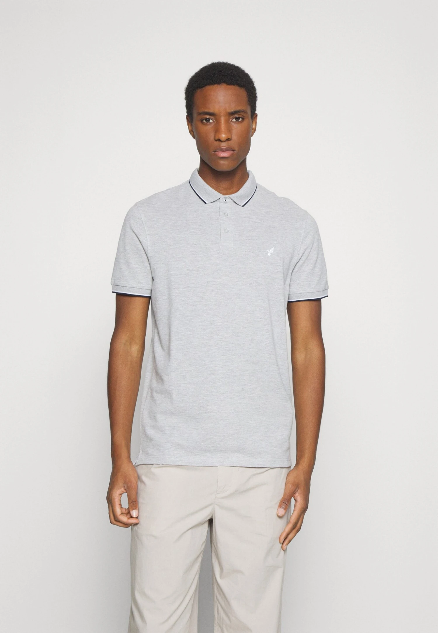 Pier One 2 Pack - Poloshirt - Light Grey/Dark Blue - Afbeelding 2