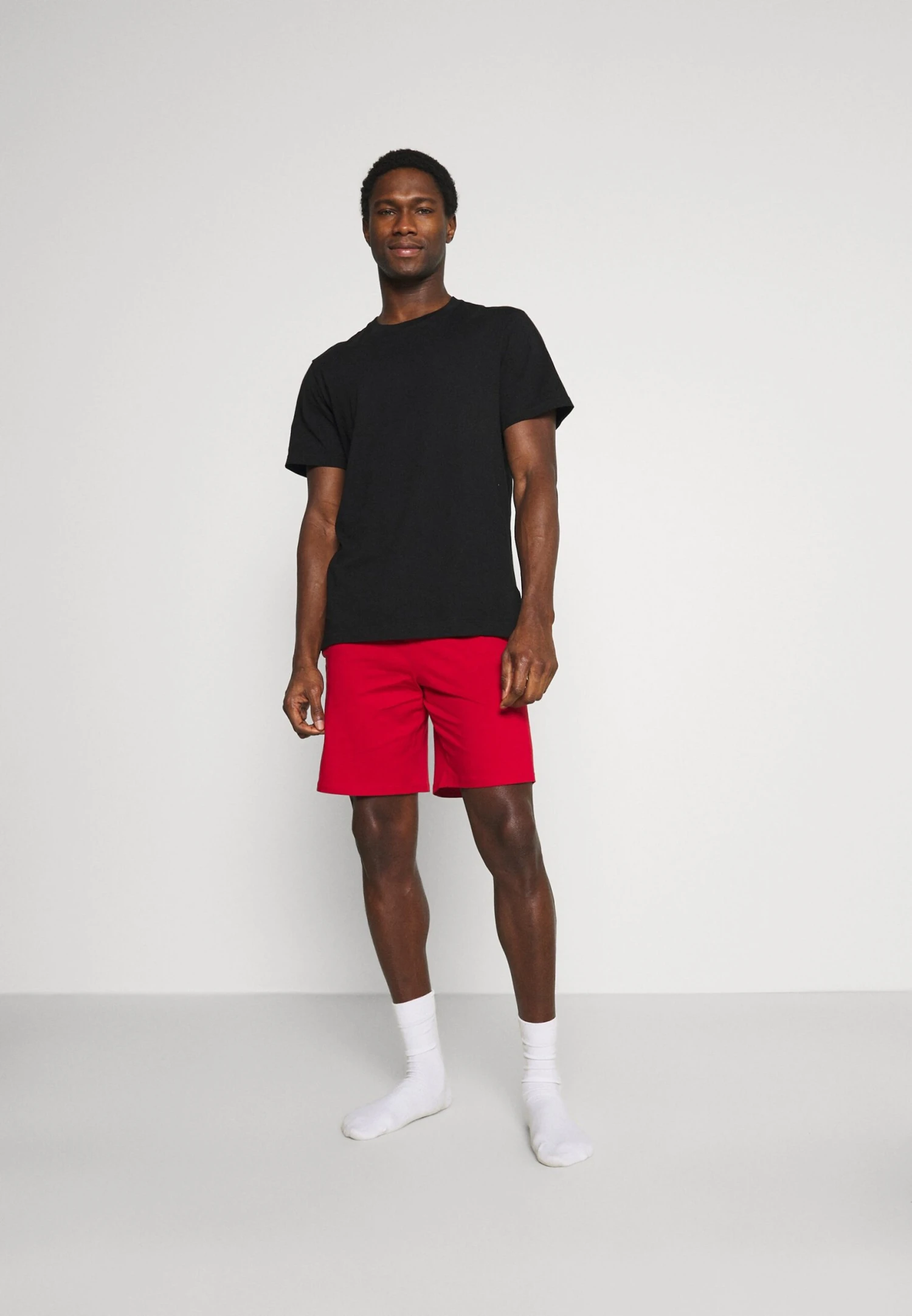 Pier One 3 Pack - Pyjamabroek - Black/Mottled Dark Grey/Red