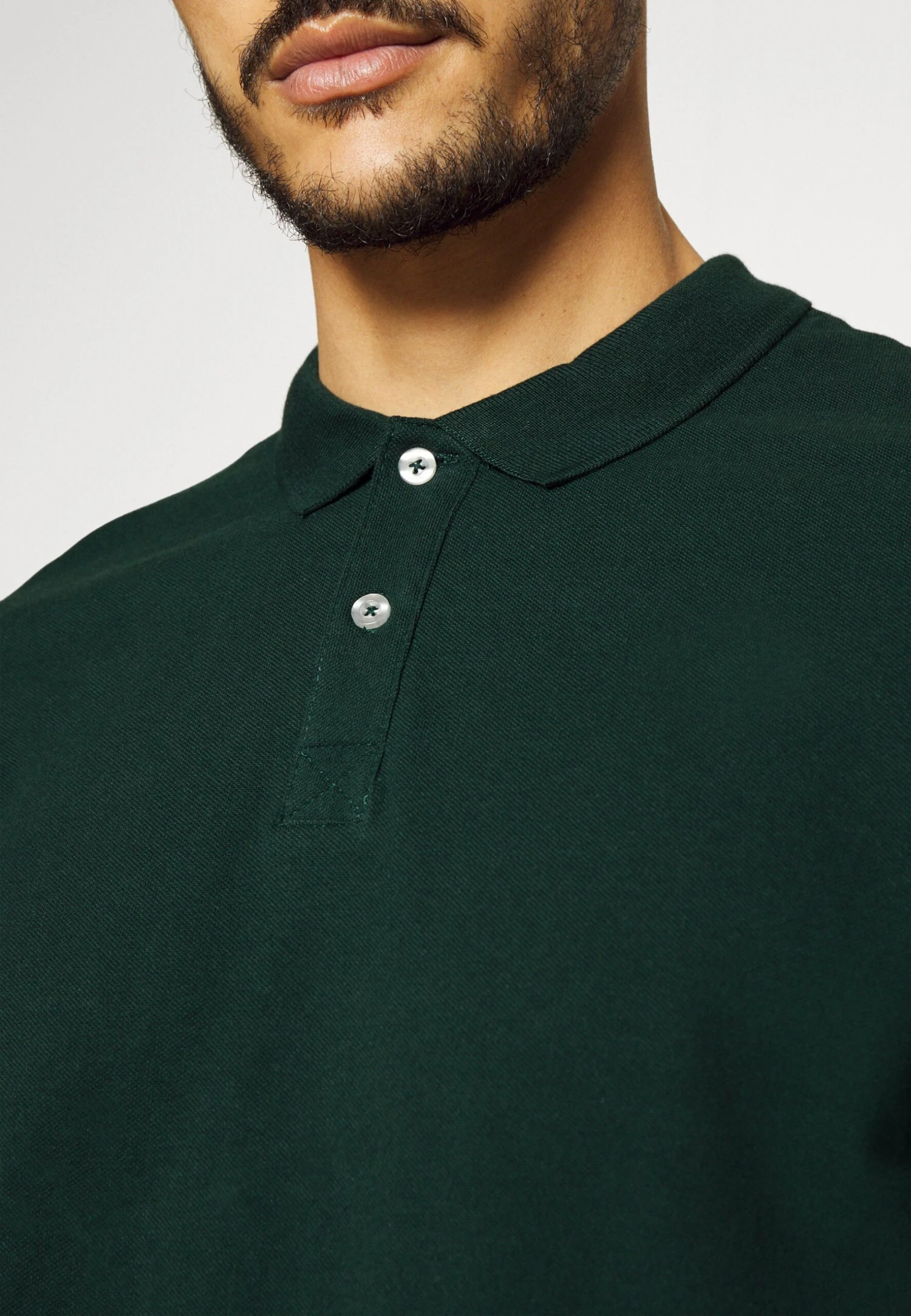 Pier One Long Sleeve 2 Pack- Poloshirt - Dark Grey/Khaki - Afbeelding 6