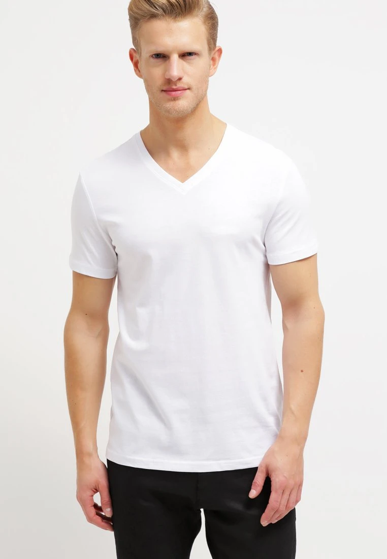 Pier One 2 Pack - T-Shirt Basic - White/Black - Afbeelding 2
