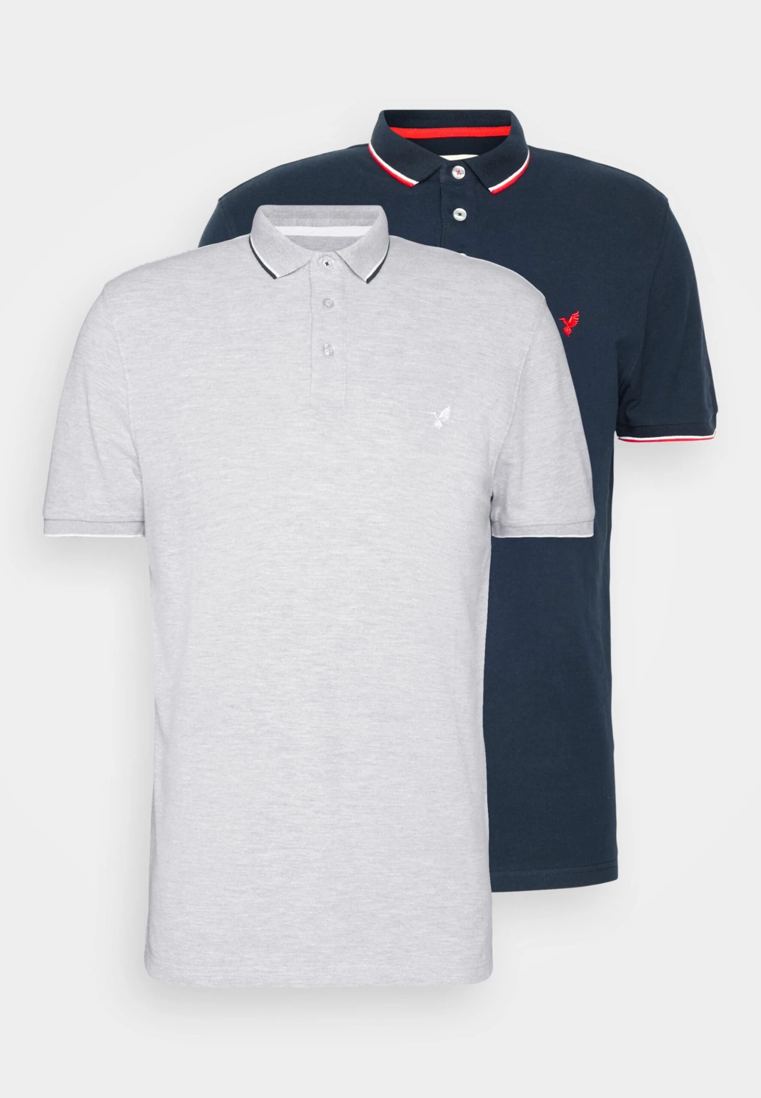 Pier One 2 Pack - Poloshirt - Light Grey/Dark Blue - Afbeelding 8