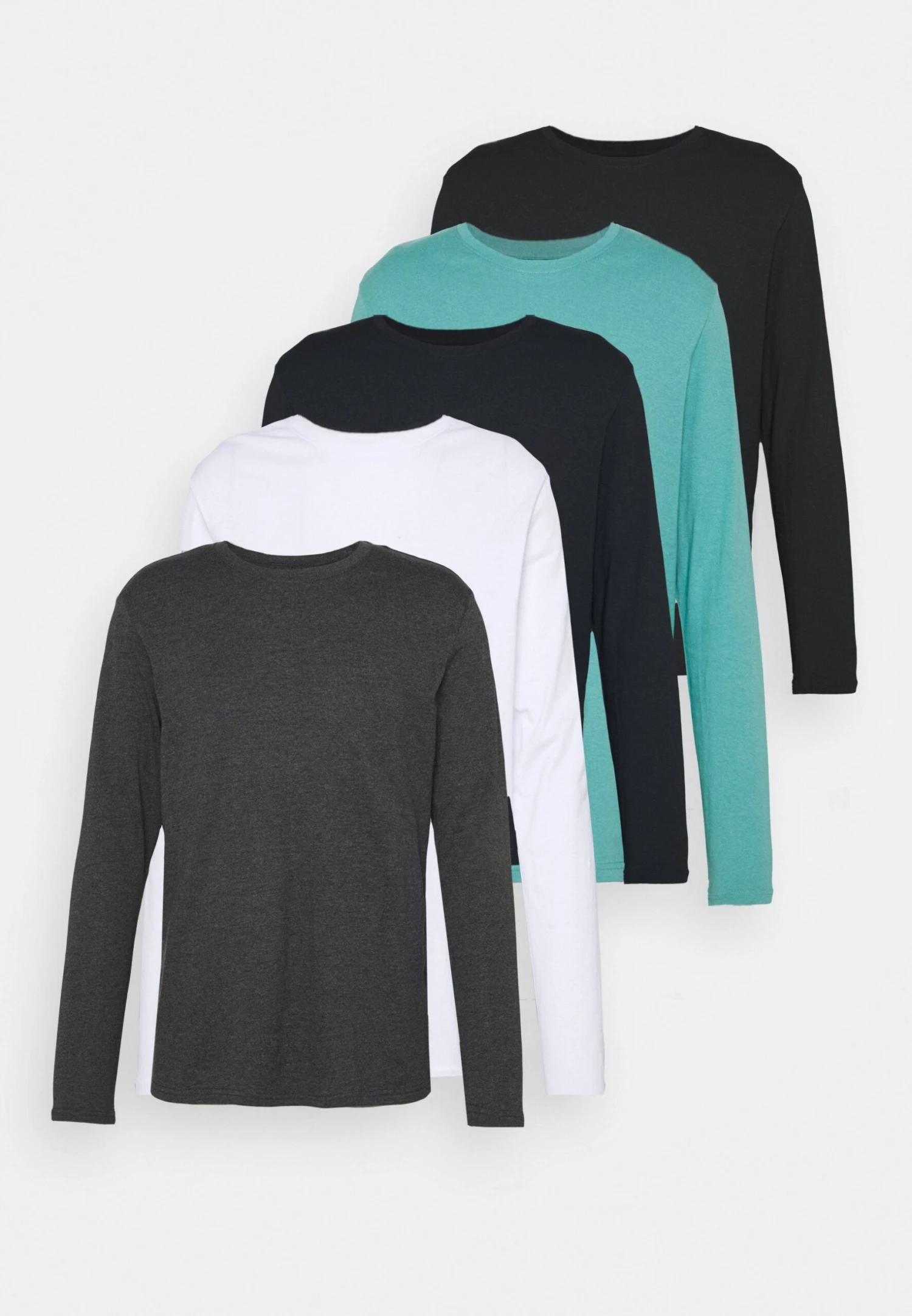 Pier One 5 Pack - Longsleeve - Dark Blue/Turquoise/White - Afbeelding 6