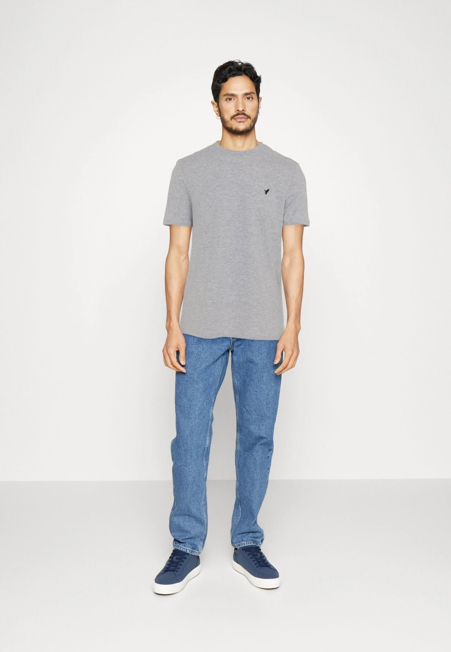 Pier One 3 Pack - T-Shirt Basic - Mottled Light Grey/Pink/Black