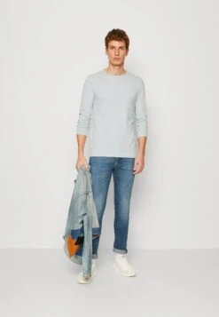 Pier One 2 Pack - Longsleeve - Light Blue/Dark Blue