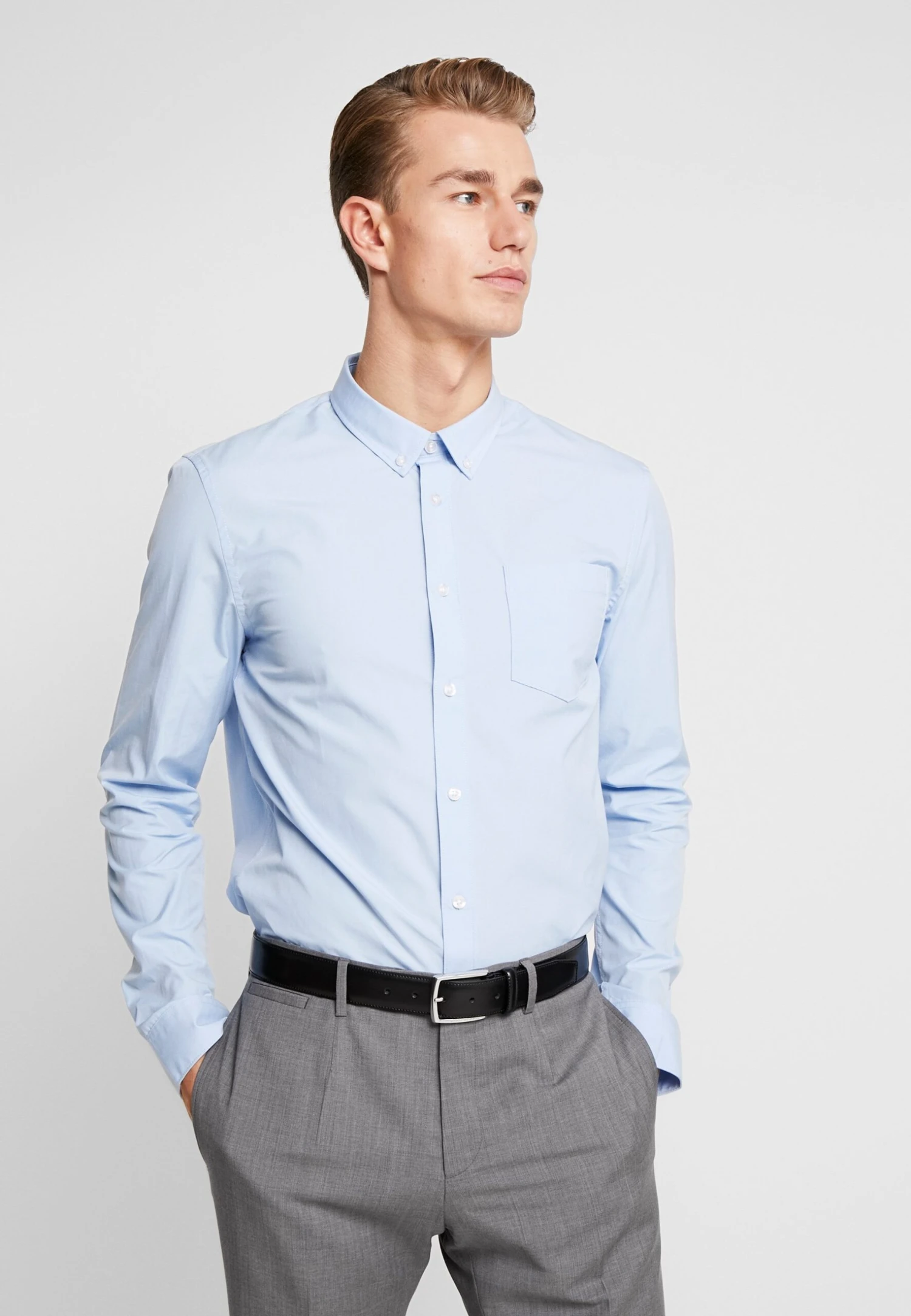 Pier One 2 Pack - Zakelijk Overhemd - White/Light Blue - Afbeelding 2