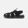 Pier One Leather - Outdoorsandalen - Black